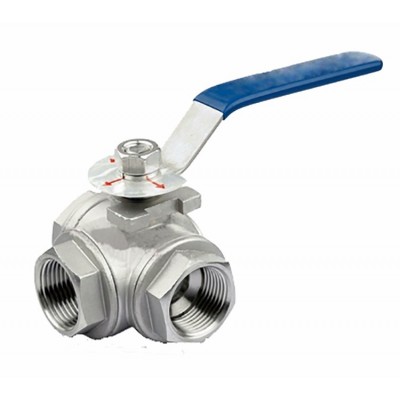 High quality sanitary 3 way ball valve stainless steel female thread ball valve