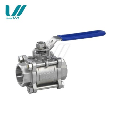 1000 Wog Stainless Steel 3 Piece Socket Weld Ball Valve With Locking